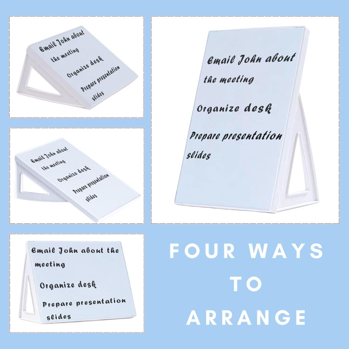 Desktop Dry Erase Board, Small Whiteboard with Stand, A5 Size 8.3 x 5.8 Inches with A Dry Erase Marker, Detachable Stand & to Do List Card (A5)