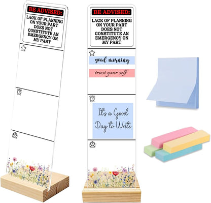 Sticky Note Holder Acrylic Monitor Memo Board Desk Organizers and Accessories Desk Decor Post It Note Holder with 200Pcs Sticky Notes Funny Sarcastic Office Positive Desk Sign