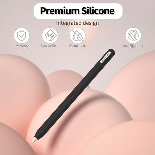 Ultra Thin Protective Pencil Cover for Apple Pencil Pro &Apple Pencil 2nd Gen Silicone Case Sleeve Compatible with Apple Pencil Pro (Pink)
