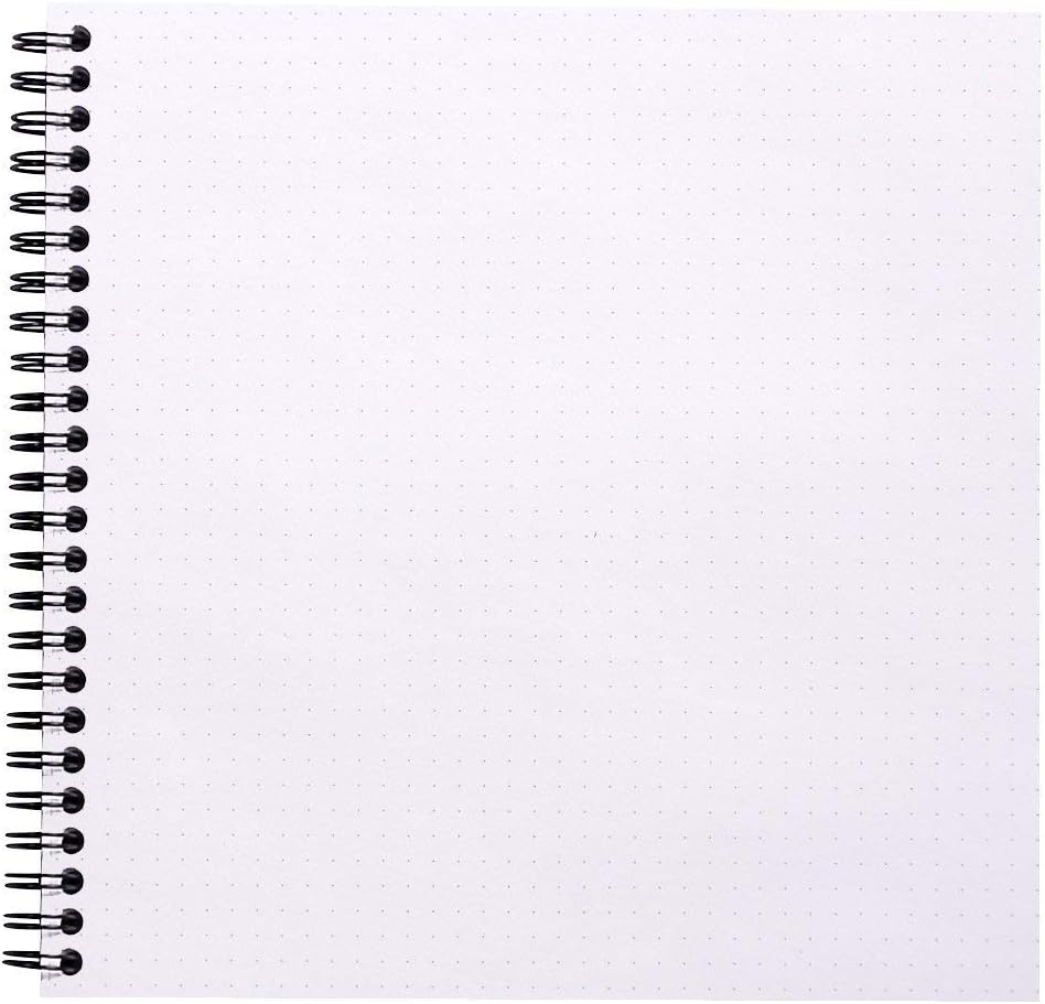 Rhodia Reverse Book & Dot Book - Dot Grid 80 sheets - 8 1/4 x 8 1/4 - Black Cover
