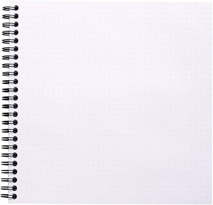 Rhodia Reverse Book & Dot Book - Dot Grid 80 sheets - 8 1/4 x 8 1/4 - Black Cover