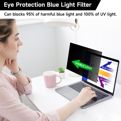 2 Pack Laptop Privacy Screen 15.6 Inch (1920x1080) Display, Anti Blue Light Glare Anti Scratch Computer Privacy Shield for 15.6" Hp Lenovo Dell Acer Asus Samsung Portable Monitor