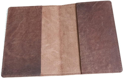 Fan&Ran Genuine Leather Journal Cover for Field Notes Notebooks, Moleskine Cahier Journal Pocket 3.5 x 5.5 Inches, Bourbon Brown