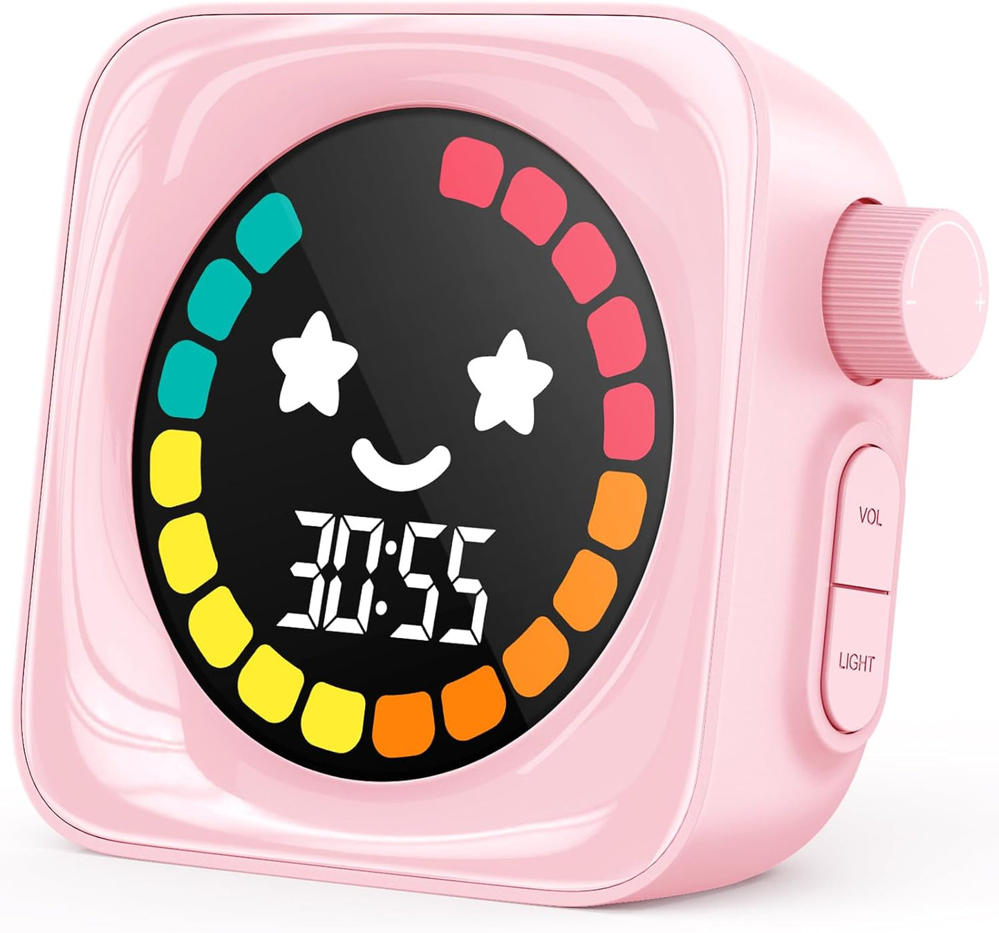 HAUKINIX 99-Minute Visual Timer with Pomodoro Timer Productivity Focus Timer Countdown Stopwatch Desk ADHD for Study, Work, Student, Procrastination, Loud Alarm/Mute/Vibration, 2 Brightness Levels