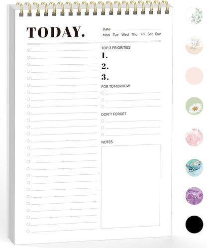Forvencer To Do List Notepad (6.5 x9.8), To Do List Notebook for Work, Undated Daily Planner Organizer for Tasks Checklist & Goal Planning, To Do List Perfect for Office, School, Cute