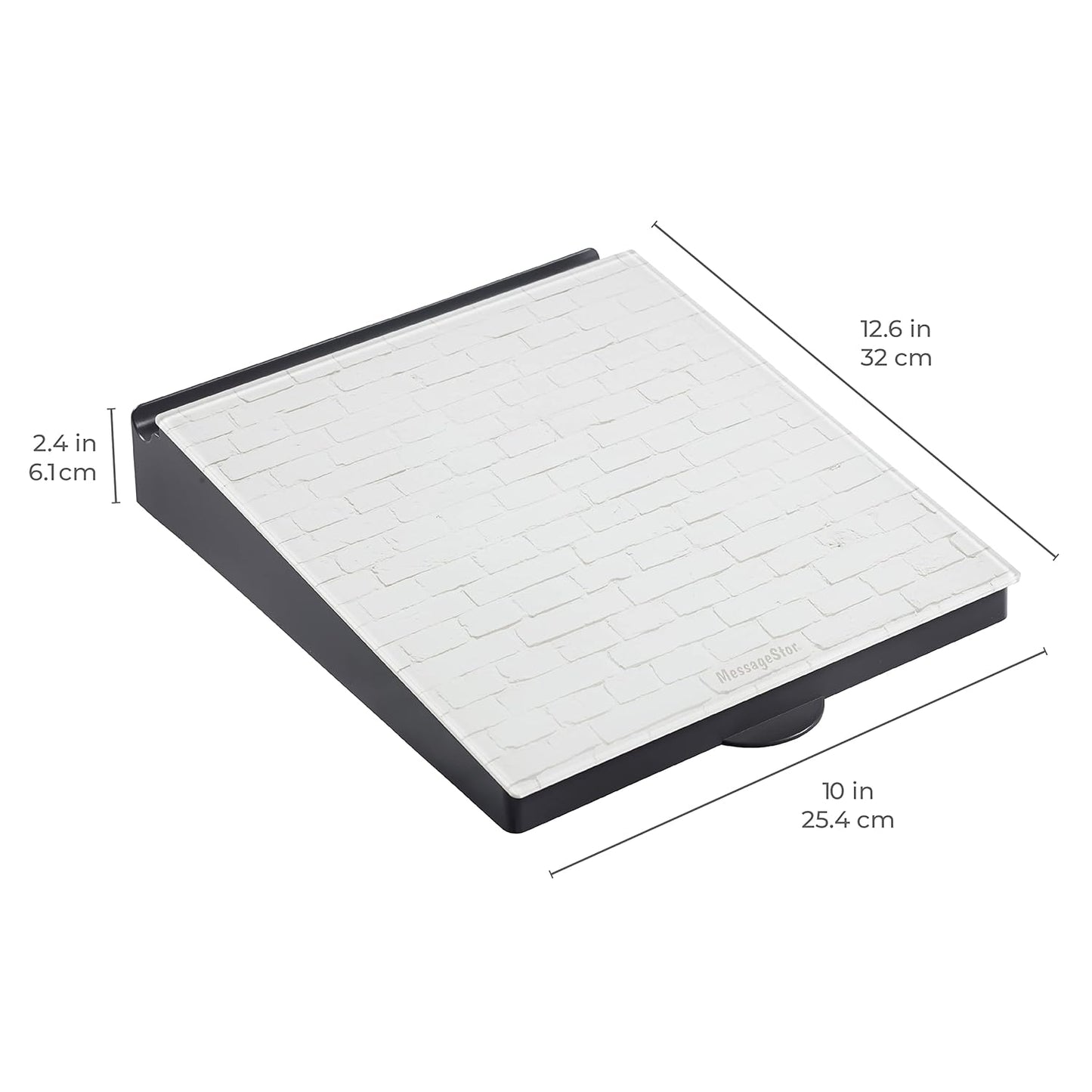 ECR4Kids MessageStor Dry-Erase Glass Board Memo Station, Desk Organizer, Assorted