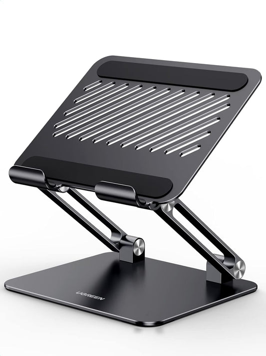 UGREEN Tablet Stand Holder for Desk Dual Rod Support Aluminum Tablet Holder Adjustable Multi-Angle Home Office Accessories Compatible with iPad Pro 13 12 11 10.5 Air Mini 5 4 3 2 Phone E-Reader Silver
