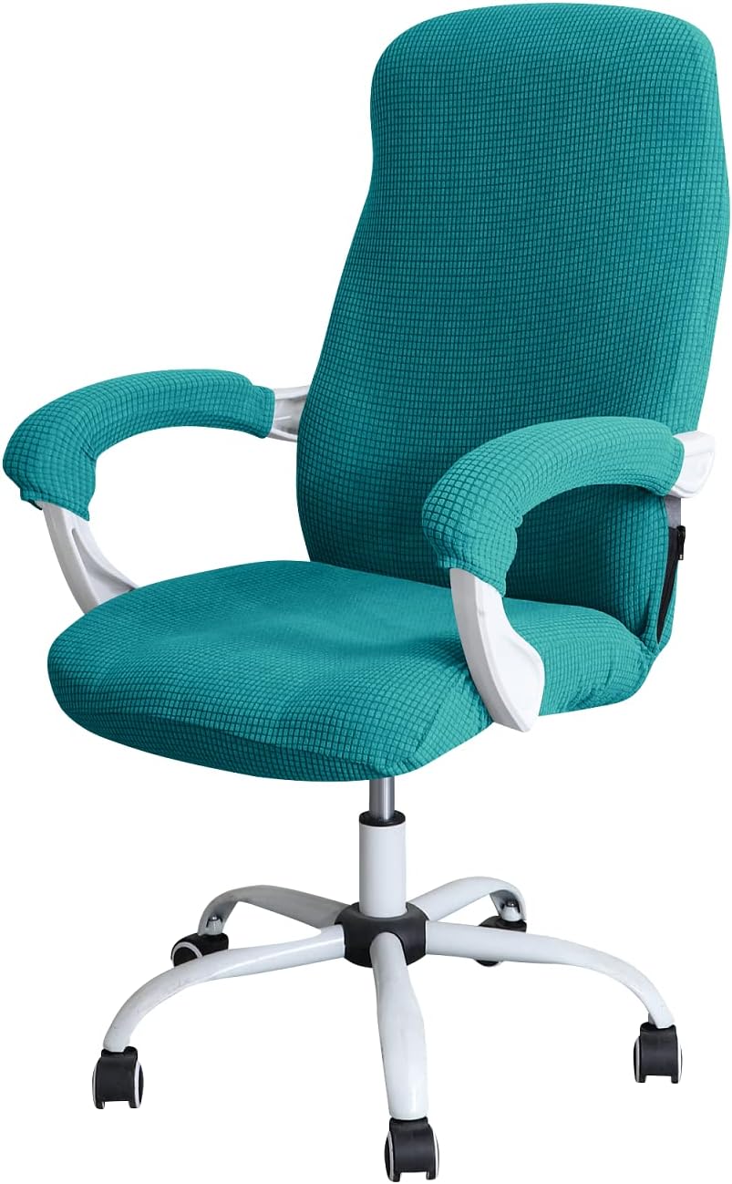 FORCHEER Office Chair Armrest Covers 12-15 Inch Velvet Elastic Black Arm Rest Covers for Desk Computer Chairs Washable
