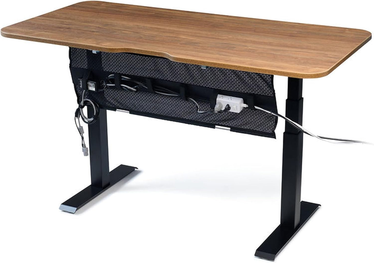 PERFECT POSTURE Mesh Cable Organizer – Under Desk Cable Management with Adjustable Straps, Flexible Mesh, Easy-Access Design, & Standing Desk Compatible – 37.4” (Gray)