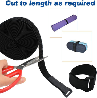 YiwerDer Reusable Fastening Cable Straps and Cable Ties Set 20 Pack(8"-12"-18"), Adjustable Multi-Purpose Hook and Loop Cord Ties to Keep Cords Organized and Tidy