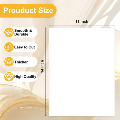 50 Pack White Poster Boards, 11"x14" White Poster Paper Heavyweight Poster Board Bulk Blank Poster Board for Art Display Board,Classroom Use,School Craft Project,Presentation Drawing