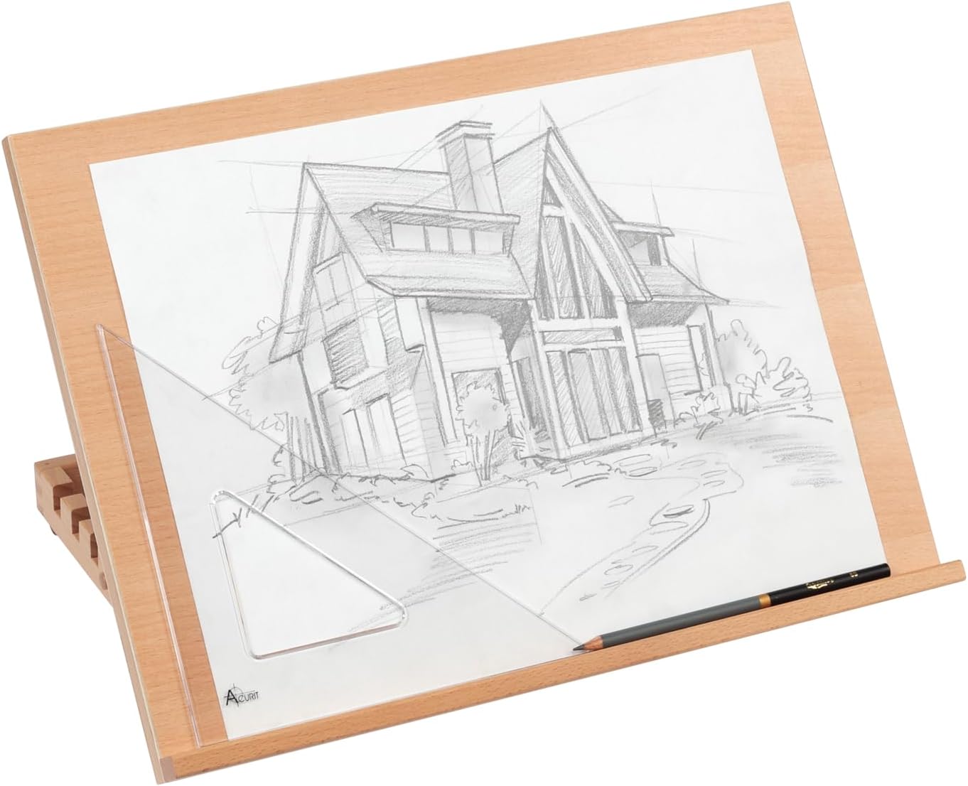 SoHo Urban Artist Extra Large 19.75" x 29.5" Adjustable Portable Drawing Board Stand Easel, 5 Positions, Natural Beechwood Finish