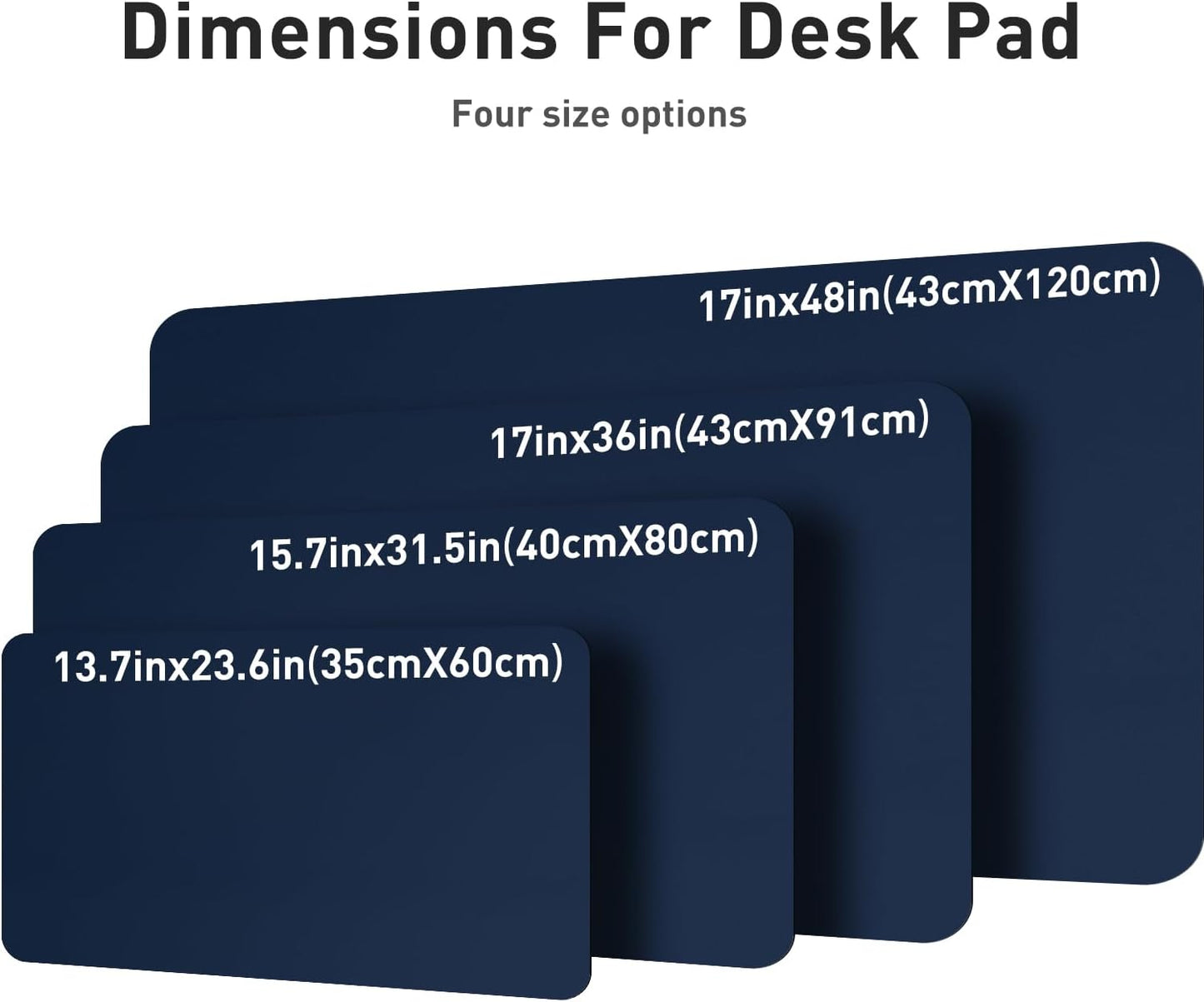 Aothia Leather Office Desk Pad Protector, Non-Slip PU Leather Desk Blotter, Waterproof Laptop Writing Mouse Pad for Office and Home, Black, 31.5" x 15.7" - Colors A