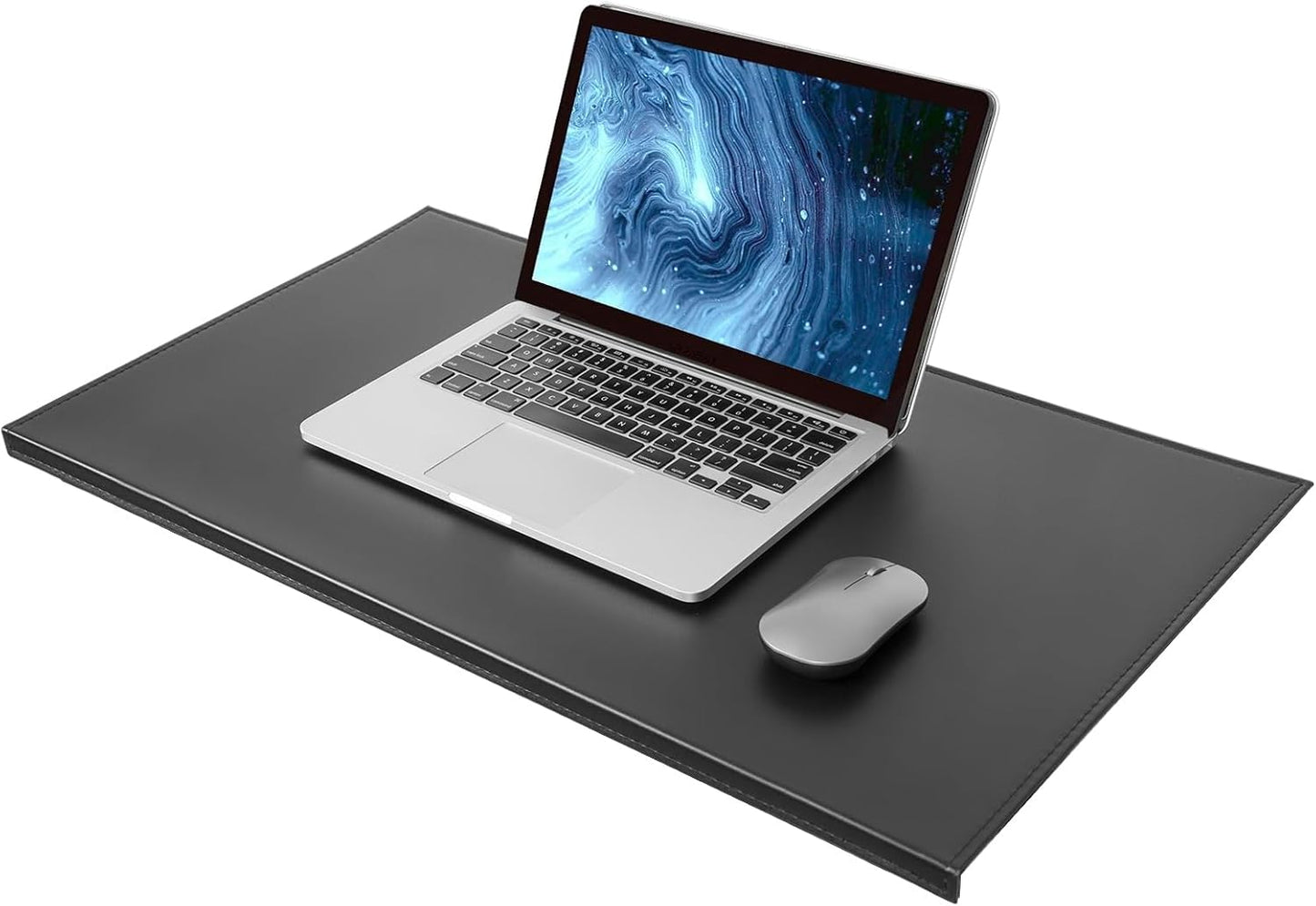 AKOZLIN 35.4"x 18.9" Soft PU Leather Surface Office Desk Mouse Mat Anti-Push Pad with Full Grip Fixation Lip Table Blotter Edge-Locked Protector