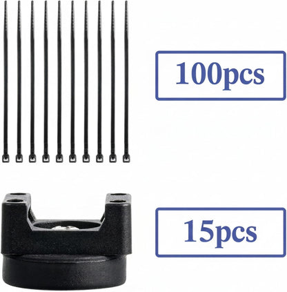 Yookeer 60 Pieces Magnetic Zip Tie Mount Multipurpose Cable Holder Magnets Magnetic Wire Management Bases with Heavy Duty Zip, Mount Nylon Cable Ties in Total (43 mm)