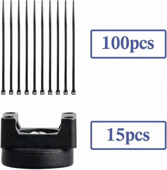 Yookeer 60 Pieces Magnetic Zip Tie Mount Multipurpose Cable Holder Magnets Magnetic Wire Management Bases with Heavy Duty Zip, Mount Nylon Cable Ties in Total (43 mm)