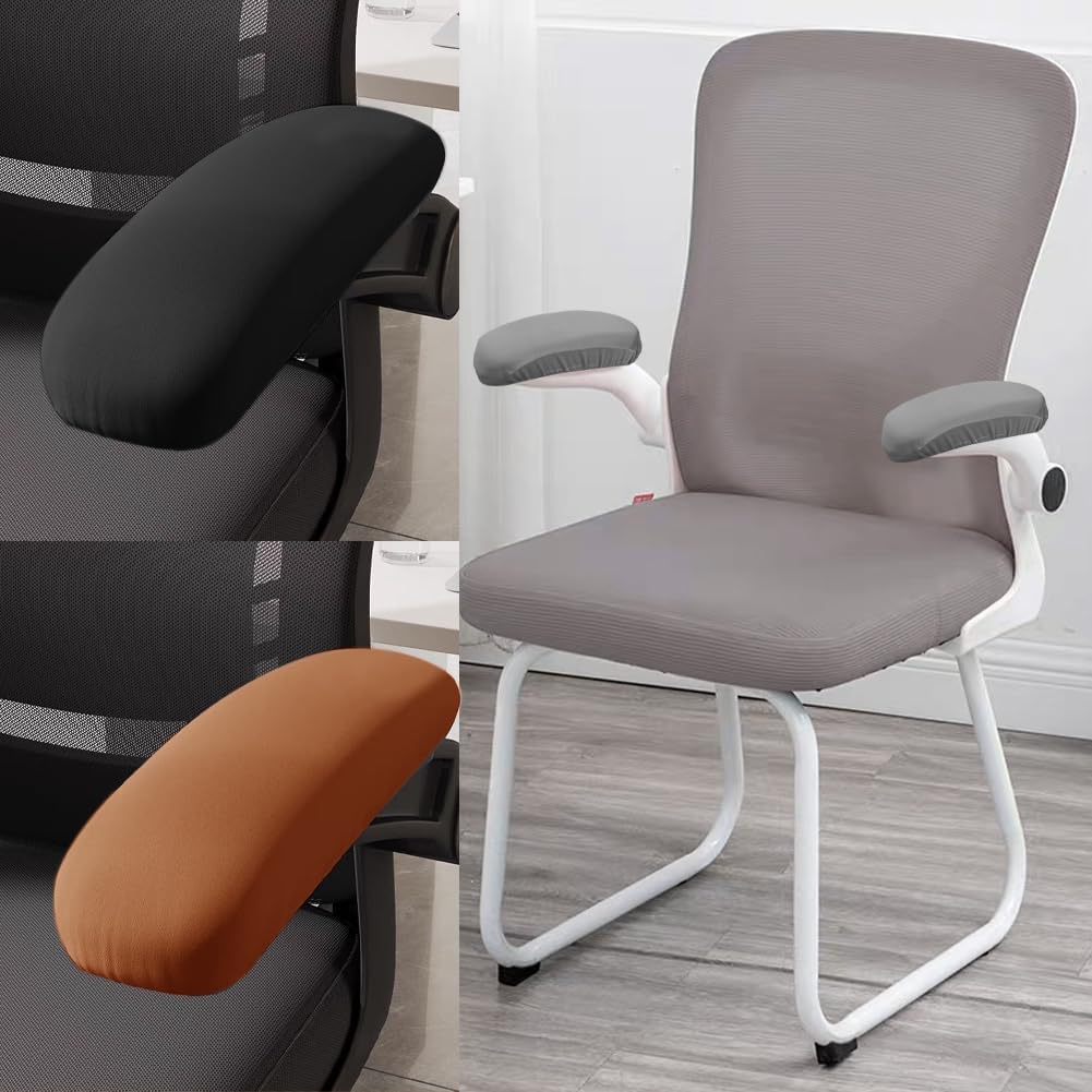 Kakalote Office Chair Armrest Covers, 1pair Stretchable Stretch Computer Chair Slipcover Desk Chairs Arm Cover for Office, Desk, Gaming Chairs (Black)