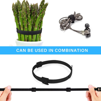 40pcs Reusable Cable Ties - 4 Sizes (6/8/10/12 Inch) - Hook and Loop Cinch Straps for Wire Management - Heavy Duty Cord Organizer & Wire Ties for Electronics, PC, Home & Office