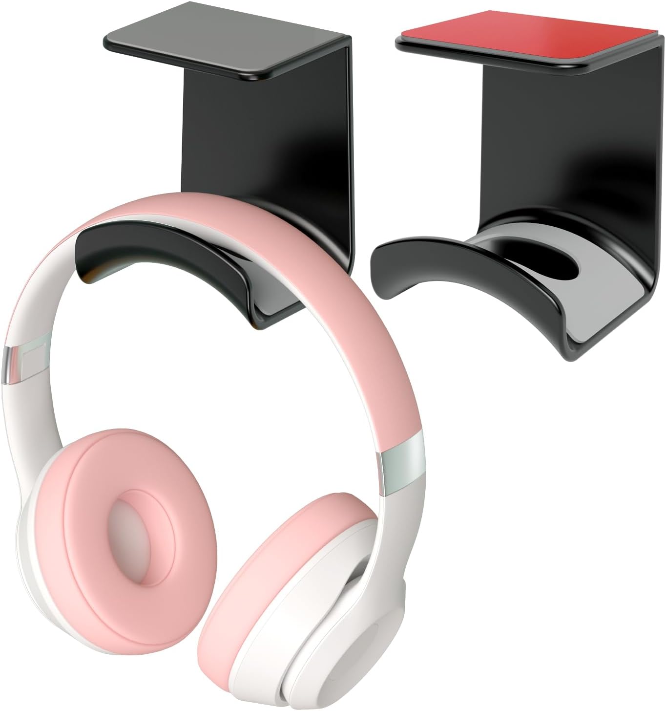 Game Headphone Stand for Desk Mini Headphone Hanger Holder with Strong Adhesive Game Headset Stand Headphone Holder-Under Desk…