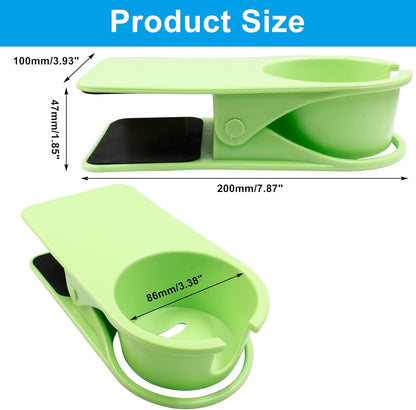 Jiozermi Drinking Cup Holder Clip, Desk Drink Holder Clip Adirondack Chair Cup Holder with Clip Cup Clip Holder for Water Drink Beverage Soda Coffee Mug(Blue)