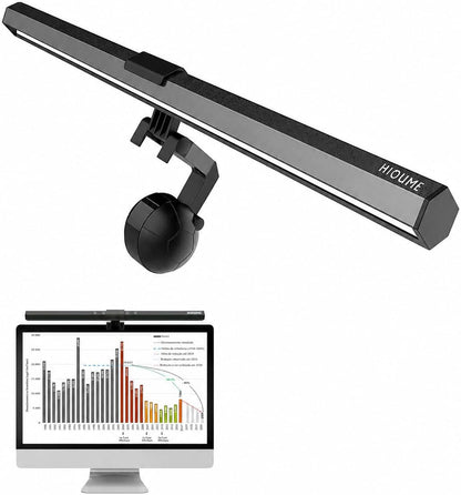 Laptop Monitor Light Bar, USB e-Reading LED Task Lamp, 3 Adjustable Color Temperature, 10 Dimming Brightness Levels, No Screen Glare, Space Saving, Eye Health Care, Portable for Travel