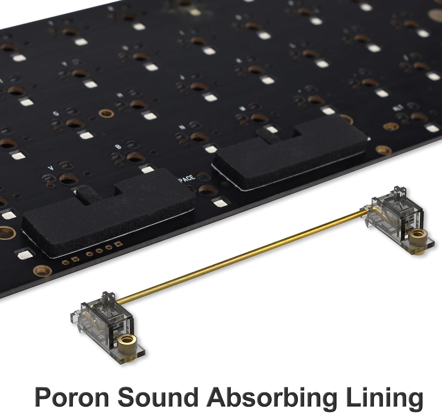 Keyboard Poron Stabilizer Foam, Spacebar Foam, 7pcs Stabilizer Silencer Pad for Mechanical Space Bar (Compatible 6.25U/7U)