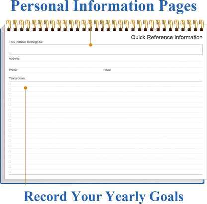 Weekly Productivity Planner - 8.5" x 11" Dashboard Desk Notepad Has 6 Focus Areas to List Tasks for Goals, Projects, Clients, Academic or Meal-Organize Your Daily Work Efficiently, 54 Weeks, Green