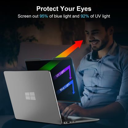 Laptop Privacy Screen 14 Inch 16:9 Aspect Ratio, Laptop Screen Privacy Shield Compatible With Lenovo Hp Dell Acer Asus Thinkpad Envy Xps, Removable Anti Glare Blue Light Computer Filter Protector