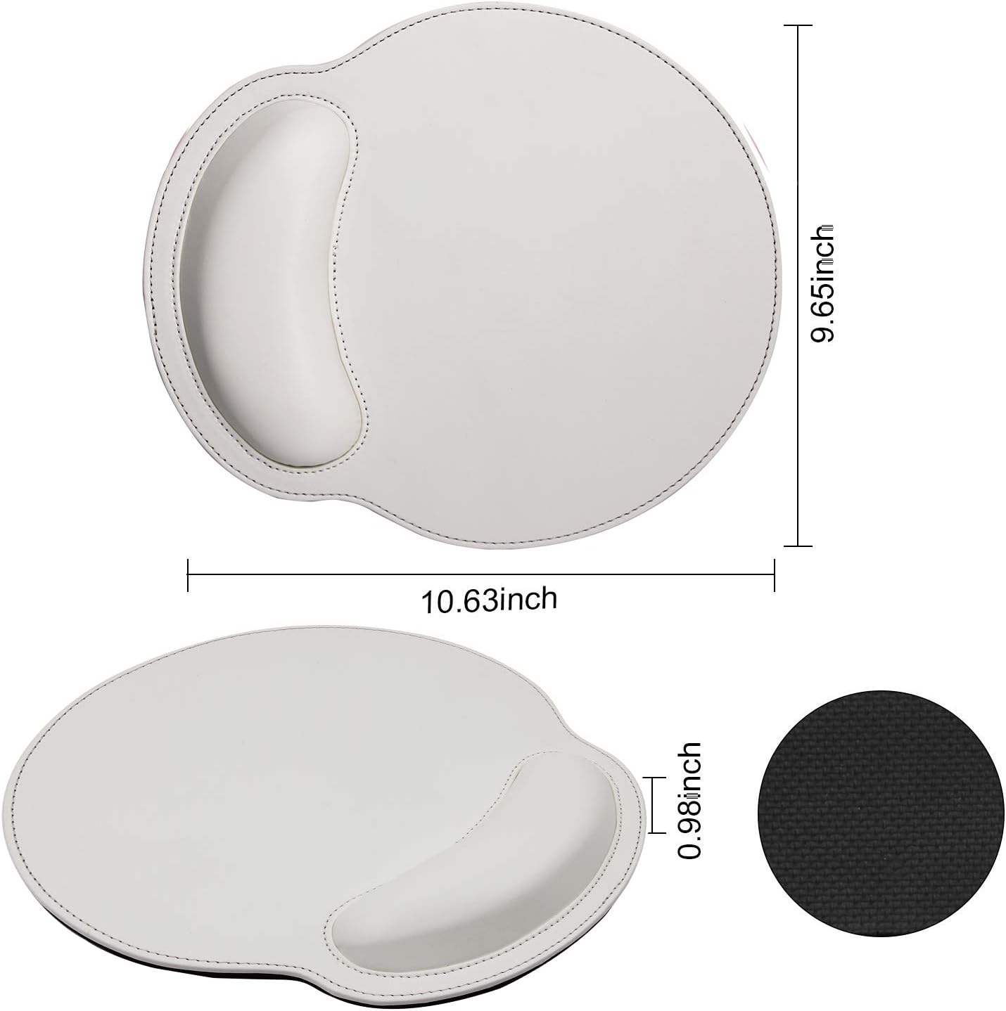 RICHEN Keyboard Wrist Rest and Mouse Pad with Wrist Support, Memory Foam Set for Gaming and Office, Comfortable & Lightweight for Easy Typing & Pain Relief (White Butterflies)