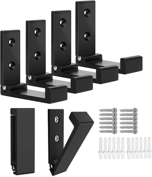 OHIYO Folding Wall Hook 2PCS Folding Coat Hooks for Hanging Heavy Duty Coat & Bag & Backpack & Hat & Headphone Foldable Coat Hooks Wall Mounted Saves Space (Black)