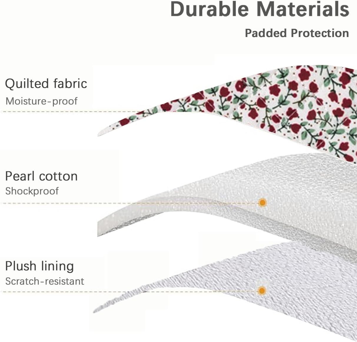 Puffy Laptop Sleeve 13 Inch Cute Quilted Laptop Protective Case Padded Floral Computer Sleeve for MacBook (A-Blue, 13 Inch)