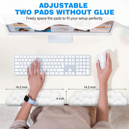 JIKIOU L-Shaped Desk Elbow Pad for Desk, Memory Foam Elbow Support Padding with Non-Slip, 2 Pack Ergonomic Desk Edge Cushion, Wrist Comfort Support for Office Home Black