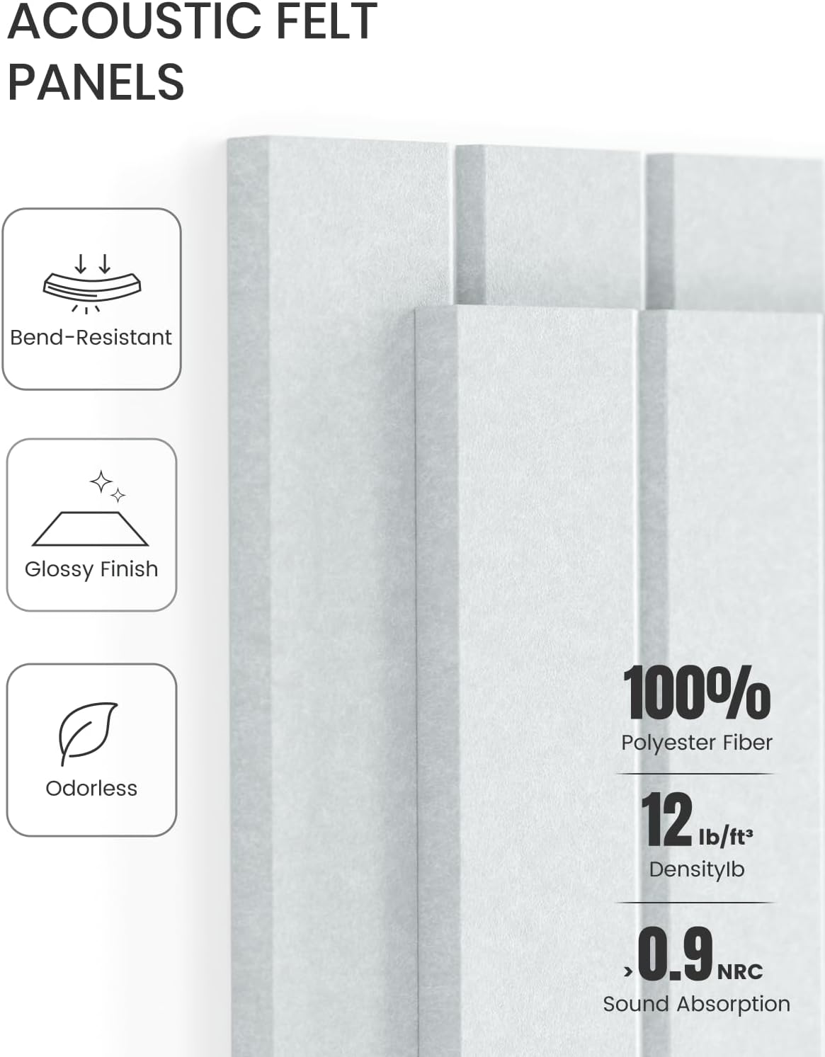 Fluxynara Large Felt Bulletin Board 48" x 36" Cork Board Alternative-12 Pack with 70 Safe Removable Adhesive Tabs, Cork Boards for Walls Cork Board for Home Office Classroom Pin Board (Oatmeal)