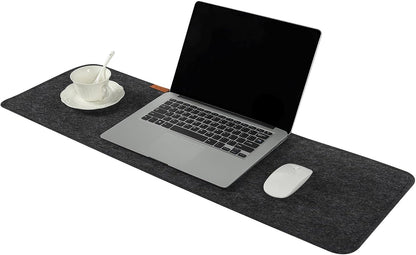 Large Felt Desk Protective Pad, 100X40cm/40''X16''Non-Slip Felt Desk Mat Extended Gaming Mouse Pad Large Desk Pad Protector for Keyboard, Computer, Mouse, Laptop (Dark Grey)