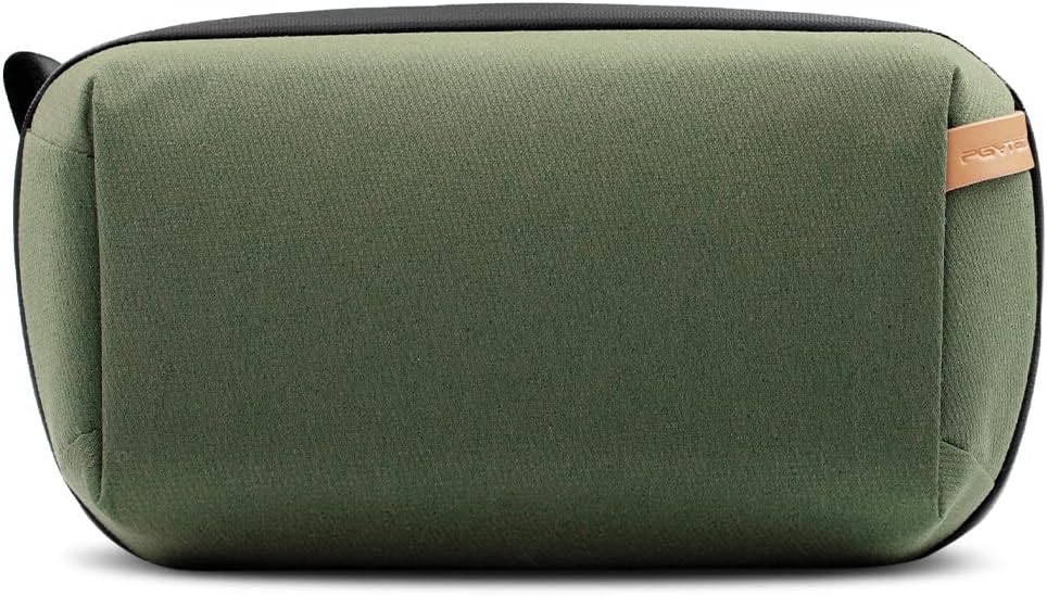 PGYTECH Mini Travel Tech Organizer, Waterproof Tech Bag, Electronics Accessories Organizer Carrying Case, Organizer Bag for Cables, Cord, Phone Batteries, Charger, Photography SD Card, Green