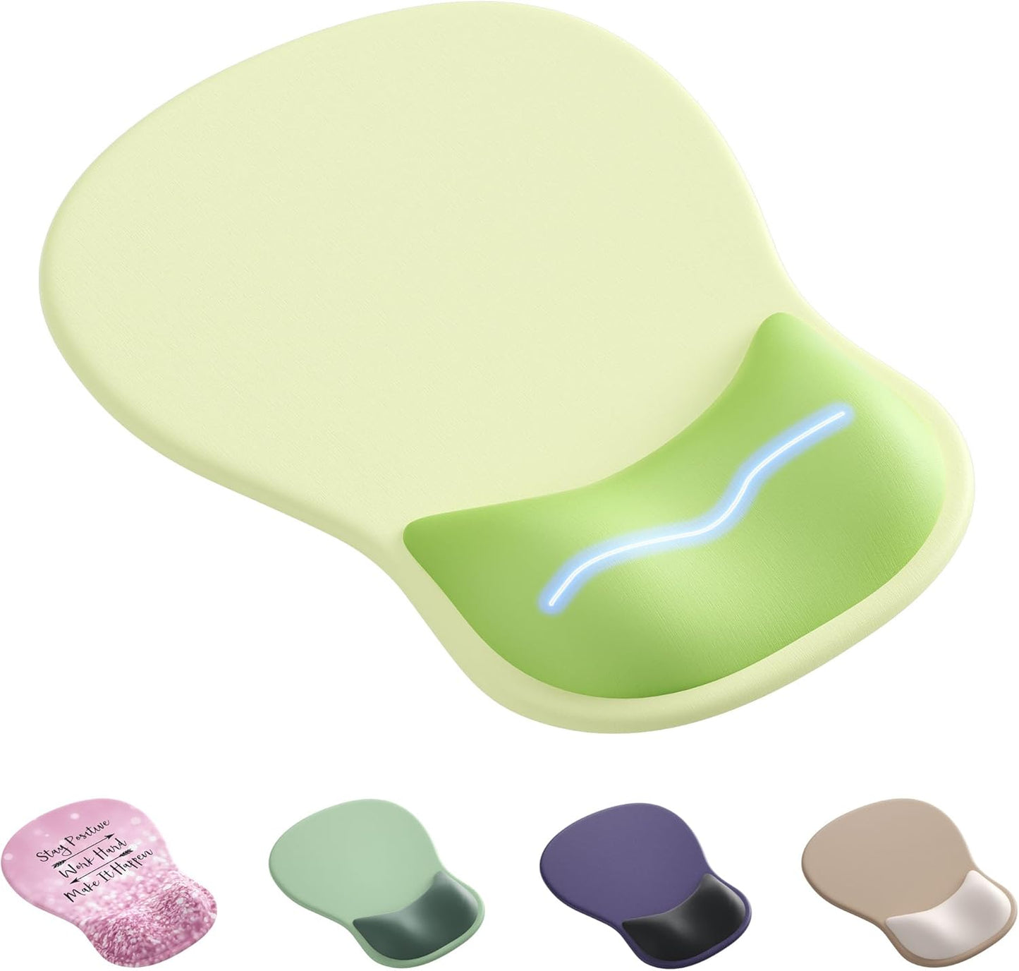 Ergonomic Mouse Pad with Wrist Rest,Cute Gel Mousepad Wrist Support - Small Mini Portable for Travel Mouse Pads for Desk Laptop,Computer,Office & Home Decor (Pink&Light Pink)