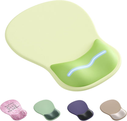 Ergonomic Mouse Pad with Wrist Rest,Cute Gel Mousepad Wrist Support - Small Mini Portable for Travel Mouse Pads for Desk Laptop,Computer,Office & Home Decor (Pink&Light Pink)