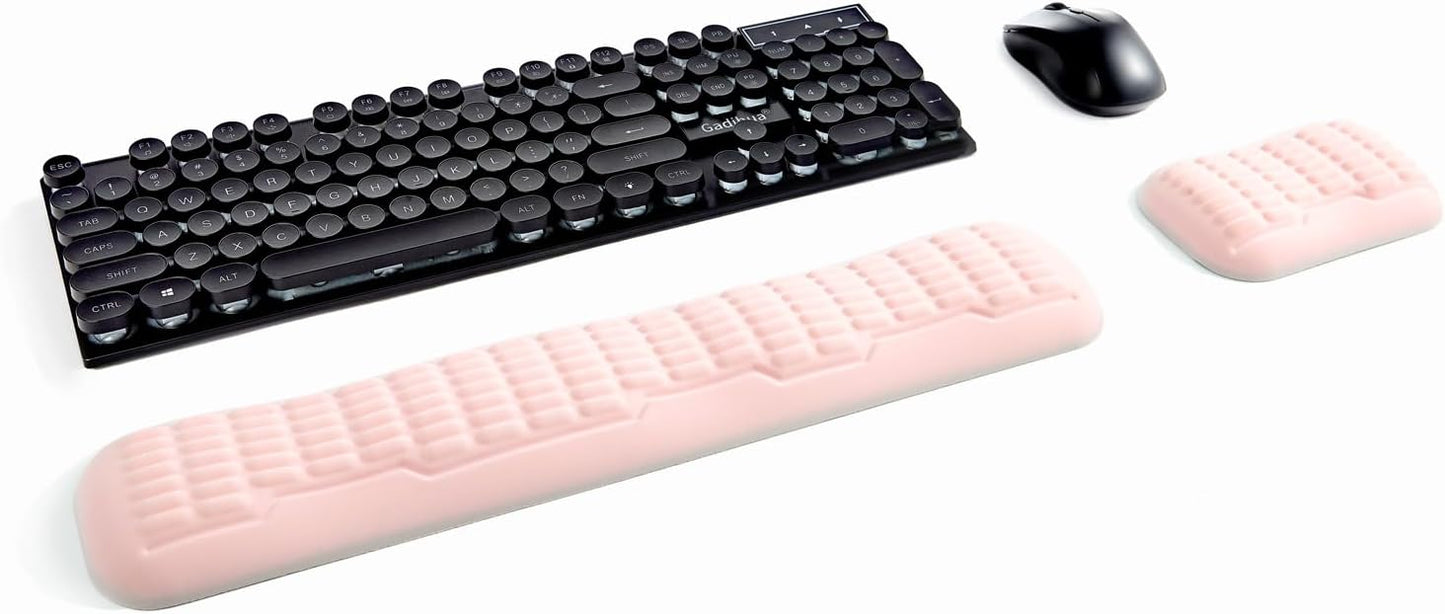 UnivoColors Ergonomic Mouse Wrist Rest,Latest 3.0 Wave Curve Design,High-Resilience Memory Foam Non-Slip Base,Reduces Wrist Fatigue,Ideal for Office Gaming & Long Hours of Use(Black)