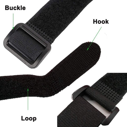 Fastening Nylon Strap with Buckle,10Pack Reusable Self-Adhesive Hook and Loop Cable Securing Straps,Adjustable Cinch Straps for Cords Organized and Tidy(1" x 8")