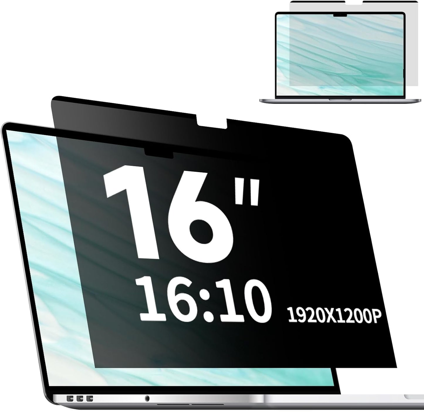 Magnetic Laptop Privacy Screen 14 Inch 16:10, Removable Matte Anti Glare Blue Light Filter - Computer Privacy Shield Not for 14" 16:9 Laptop