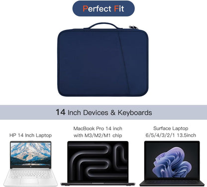 12-12.9 Inch Tablet Sleeve Bag for 12.4" Samsung Galaxy Tab S10+ S9+ Plus/S8+/S7+ Plus/S7 FE,13" iPad Air M4 M3 M2/iPad Pro M5 M4/Pro 12.9"/Microsoft Surface Go 2 12.4"/Pro 11 10 Carrying Case-Black