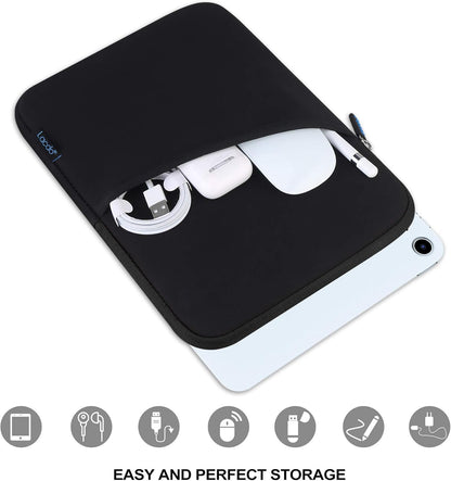Lacdo Tablet Sleeve Case for 11 inch iPad A16 / 11 inch iPad Air M4 M3 M2 / 11" iPad Pro M5 M4 / 10.9" iPad /10.2" iPad /10.9" ipad Air / 11 Inch Samsung Galaxy Tab A9+ Bag, Fit Magic Keyboard, Black