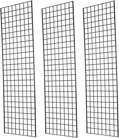 Grid Wall Commercial Grade Gridwall Panels – Heavy Duty Grid Panel for Any Retail Display Wall Grid 2' Width x 6' Height, White (Pack of 3)
