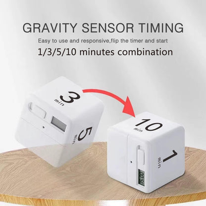 Cube Timer, Productivity Visual Timer 1/3/5/10 Minutes Preset, Desk Portable Rotating Multi Timers for ADHD Time Management Work Study Cooking Workout School