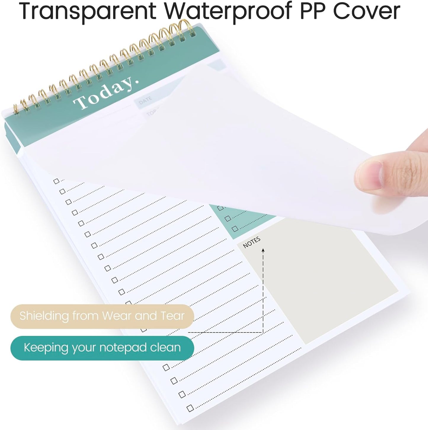 To Do List Notepad - To Do List Notebook for Work with 52 Sheets, Undated Daily Planner Perfect for Enhanced Productivity and Goal Achievement - Green