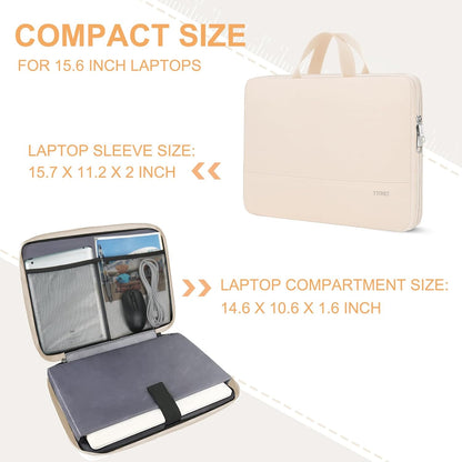 Ytonet Laptop Case, 15.6 inch TSA Laptop Sleeve Computer Bag Water Resistant Computer Case Carrying Cover Compatible for Lenovo, HP, Dell, Asus Notebook, Gifts for Men Women, Grey