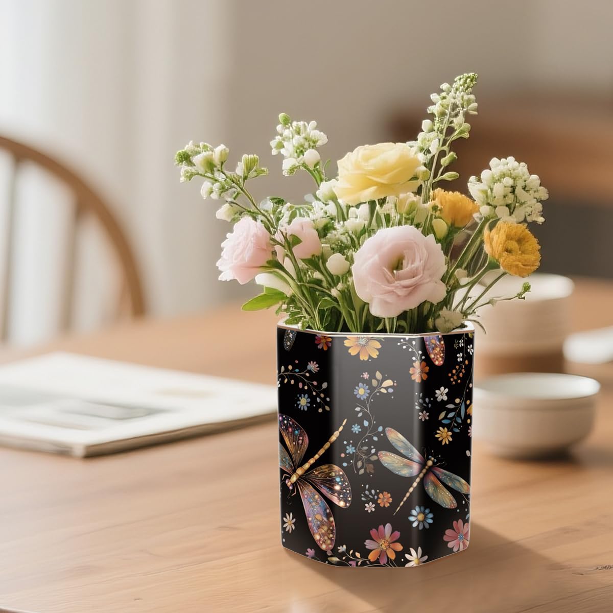 Pen Holder, Pencil Holder for Desk, Marble Desk Organizer Cute, Durable Ceramic Pencil Cup, Decorative Makeup Brush Holder Cup, Stationery Holder for Office, Home, Gray Marble