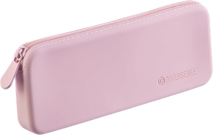 DIVERSEBEE Soft Silicone Pencil Case, Aesthetic Pencil Pouch with Zipper, Cute Pen Bag for School, Bible Journaling Supplies and Accessories, Pencil Organizer (Grape)