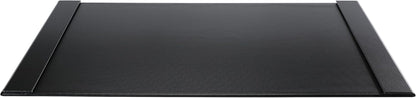 24" x 18" Leather Desk Blotter with Top Rail for Writing Leather Executive Desk Pad Protector Desk Mat for Office Home Workplace Black