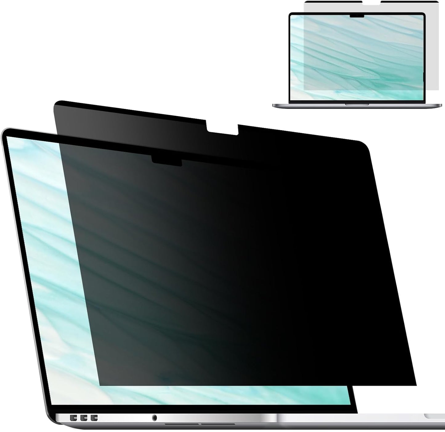 Magnetic Laptop Privacy Screen 14 Inch 16:10, Removable Matte Anti Glare Blue Light Filter - Computer Privacy Shield Not for 14" 16:9 Laptop